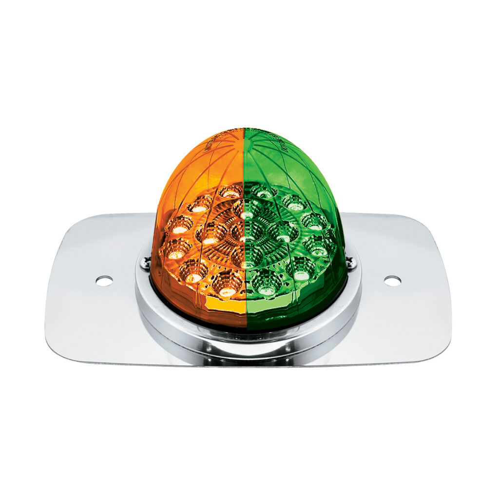 304 SS Turn Signal Light Kit W/ 17 LED Double Fury Watermelon For 2008-2017 FL Cascadia-Amber & Green LED 35374