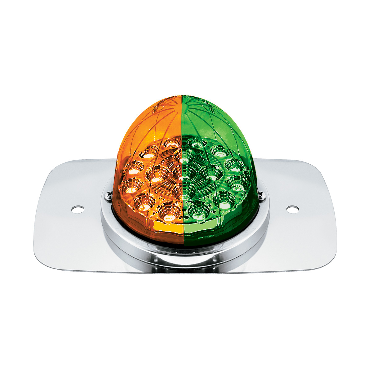 304 SS Turn Signal Light Kit W/ 17 LED Double Fury Watermelon For 2008-2017 FL Cascadia-Amber & Green LED 35374