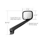 Chrome Hood Mirror Assembly W/ Sequential LED Lights For 2018-2025 Freightliner Cascadia - Passenger/Heated - Image 6
