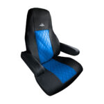 Riggear Napa Faux Leather Seat Cover Set For 2008-2025 Freightliner Cascadia-Blue - Image 2