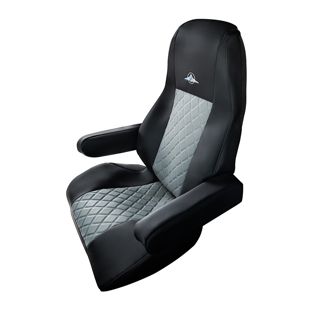 Riggear Napa Faux Leather Seat Cover Set For 2008-2025 Freightliner Cascadia-Gray 99264