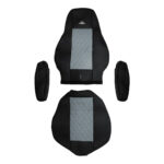 Riggear Napa Faux Leather Seat Cover Set For 2008-2025 Freightliner Cascadia-Gray - Image 6