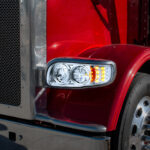 High Power LED Chrome Headlight With 8 LED Turn & 4 LED Position Light For 2008-2024 Peterbilt 389-Driver - Image 8