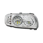 High Power LED Chrome Headlight With 8 LED Turn & 4 LED Position Light For 2008-2024 Peterbilt 389-Passenger - Image 2