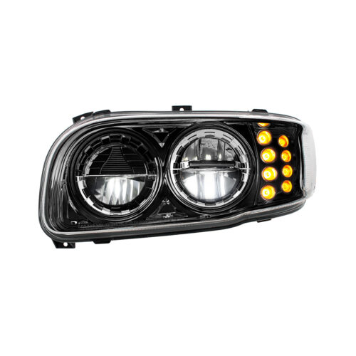 High Power LED Blackout Headlight With 8 LED Turn & 4 LED Position Light For 2008-2024 Peterbilt 389-Driver 36121