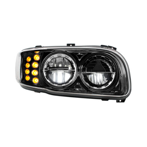 High Power LED Blackout Headlight With 8 LED Turn & 4 LED Position Light For 2008-2024 Peterbilt 389-Passenger 36122