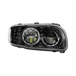 High Power LED Blackout Headlight With 8 LED Turn & 4 LED Position Light For 2008-2024 Peterbilt 389-Passenger - Image 2