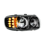 High Power LED Blackout Headlight With 8 LED Turn & 4 LED Position Light For 2008-2024 Peterbilt 389-Passenger - Image 3