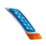Double Fury 5 LED Fender Turn Signal Light For 2012-2021 Peterbilt 579-Amber & Blue LED,Passenger - Image 3