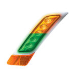 Double Fury 5 LED Fender Turn Signal Light For 2012-2021 Peterbilt 579-Amber & Green LED
