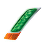 Double Fury 5 LED Fender Turn Signal Light For 2012-2021 Peterbilt 579-Amber & Green LED,Driver - Image 3