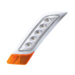 Double Fury 5 LED Fender Turn Signal Light For 2012-2021 Peterbilt 579-Amber & Green LED,Driver - Image 4