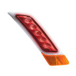 Double Fury 5 LED Fender Turn Signal Light For 2012-2021 Peterbilt 579-Amber & Red LED,Passenger - Image 3