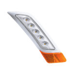 Double Fury 5 LED Fender Turn Signal Light For 2012-2021 Peterbilt 579-Amber & Red LED,Passenger - Image 4