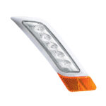 Double Fury 5 LED Fender Turn Signal Light For 2012-2021 Peterbilt 579-Amber & White LED,Passenger - Image 3