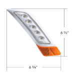 Double Fury 5 LED Fender Turn Signal Light For 2012-2021 Peterbilt 579-Amber & White LED,Passenger - Image 7