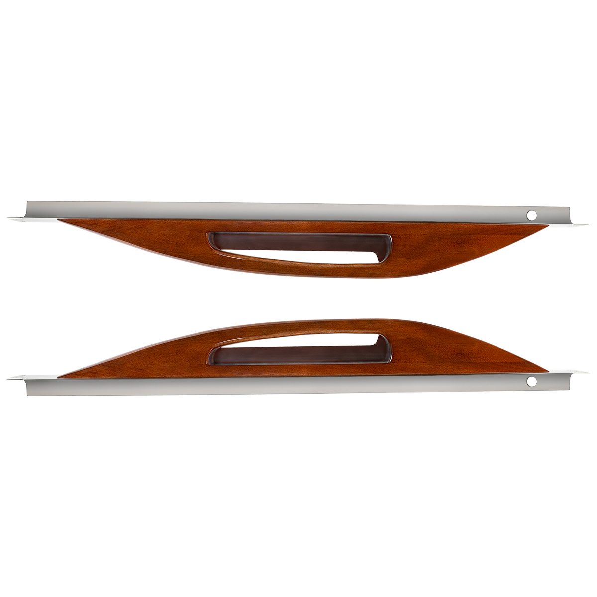 Wood Armrest With SS Window Sill Mounting Plate For 2003-2005 Peterbilt 88070