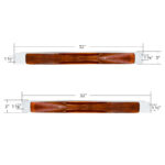 Wood Armrest With SS Window Sill Mounting Plate For 2003-2005 Peterbilt - Image 6