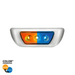 3 LED Double Fury Cab Light For 2013-2021 Kenworth T680 & 2012-2021 Peterbilt 579-Amber & Blue LED 36142