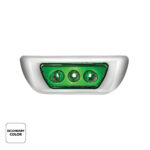 3 LED Double Fury Cab Light For 2013-2021 Kenworth T680 & 2012-2021 Peterbilt 579-Amber & Green LED - Image 3