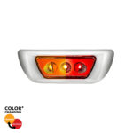 3 LED Double Fury Cab Light For 2013-2021 Kenworth T680 & 2012-2021 Peterbilt 579-Amber & Red LED 36145