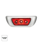 3 LED Double Fury Cab Light For 2013-2021 Kenworth T680 & 2012-2021 Peterbilt 579-Amber & Red LED - Image 3