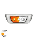 3 LED Double Fury Cab Light For 2013-2021 Kenworth T680 & 2012-2021 Peterbilt 579-Amber & White LED 36146