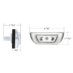 3 LED Double Fury Cab Light For 2013-2021 Kenworth T680 & 2012-2021 Peterbilt 579-Amber & White LED - Image 12