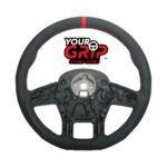 18" YourGrip GT PRO Leather Steering Wheel For 2012-2021 Peterbilt 579 & 2013-2021 Kenworth T680-Black 88371