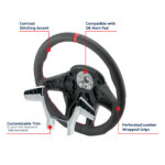 18" YourGrip GT PRO Leather Steering Wheel For 2012-2021 Peterbilt 579 & 2013-2021 Kenworth T680-Black - Image 7