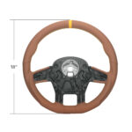 18" YourGrip GT PRO Leather Steering Wheel For 2012-2021 Peterbilt 579 & 2013-2021 Kenworth T680-Brown - Image 8