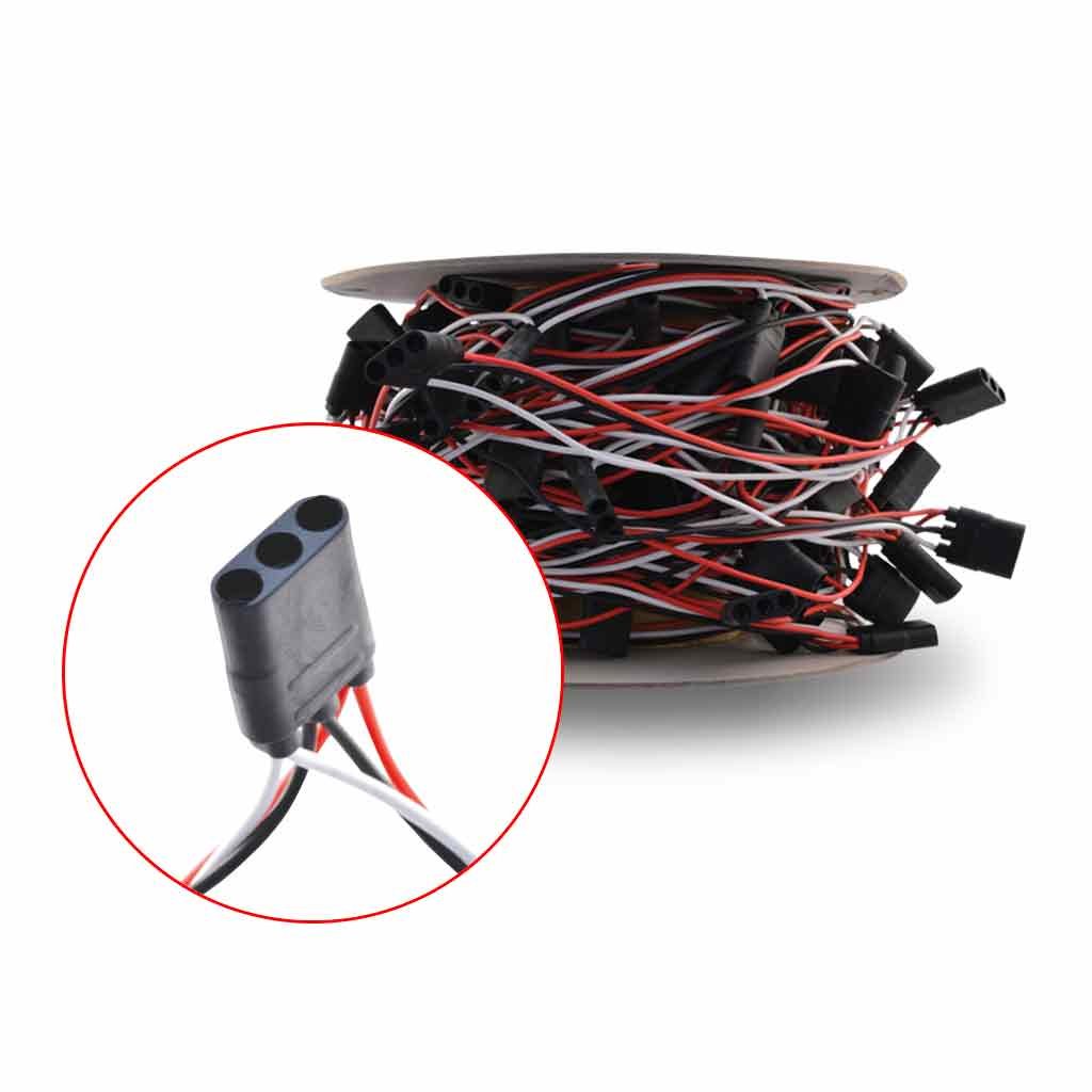 Triple Female Pigtail Wire Harness with 12" Connector Spacing - 92 Plugs-T612