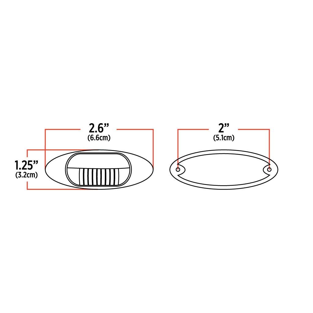 TB-C7W_TECH White License Plate & Step LED Light - 3 Diodes - Image 2