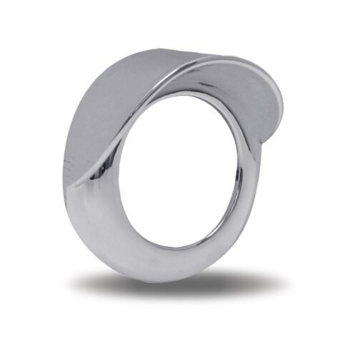 2.5" Round Light Bezel with Visor - Twist On | Chrome ABS Plastic-TBEZ-2HCH5