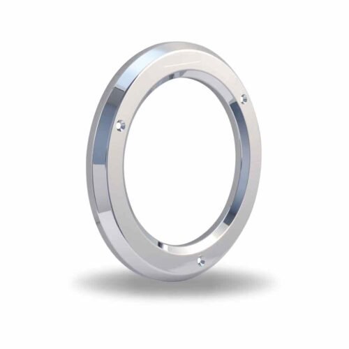 4" Round Light Bezel - Screw On | Chrome ABS Plastic-TBEZ-4CH3