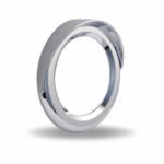 4" Round Light Bezel with Visor - Twist On | Chrome ABS Plastic-TBEZ-4CH5