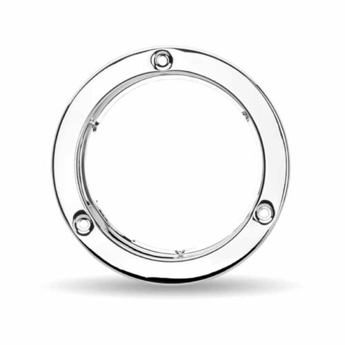 4" Round Light Bezel - Security Lock | Stainless Steel-TBEZ-4LR
