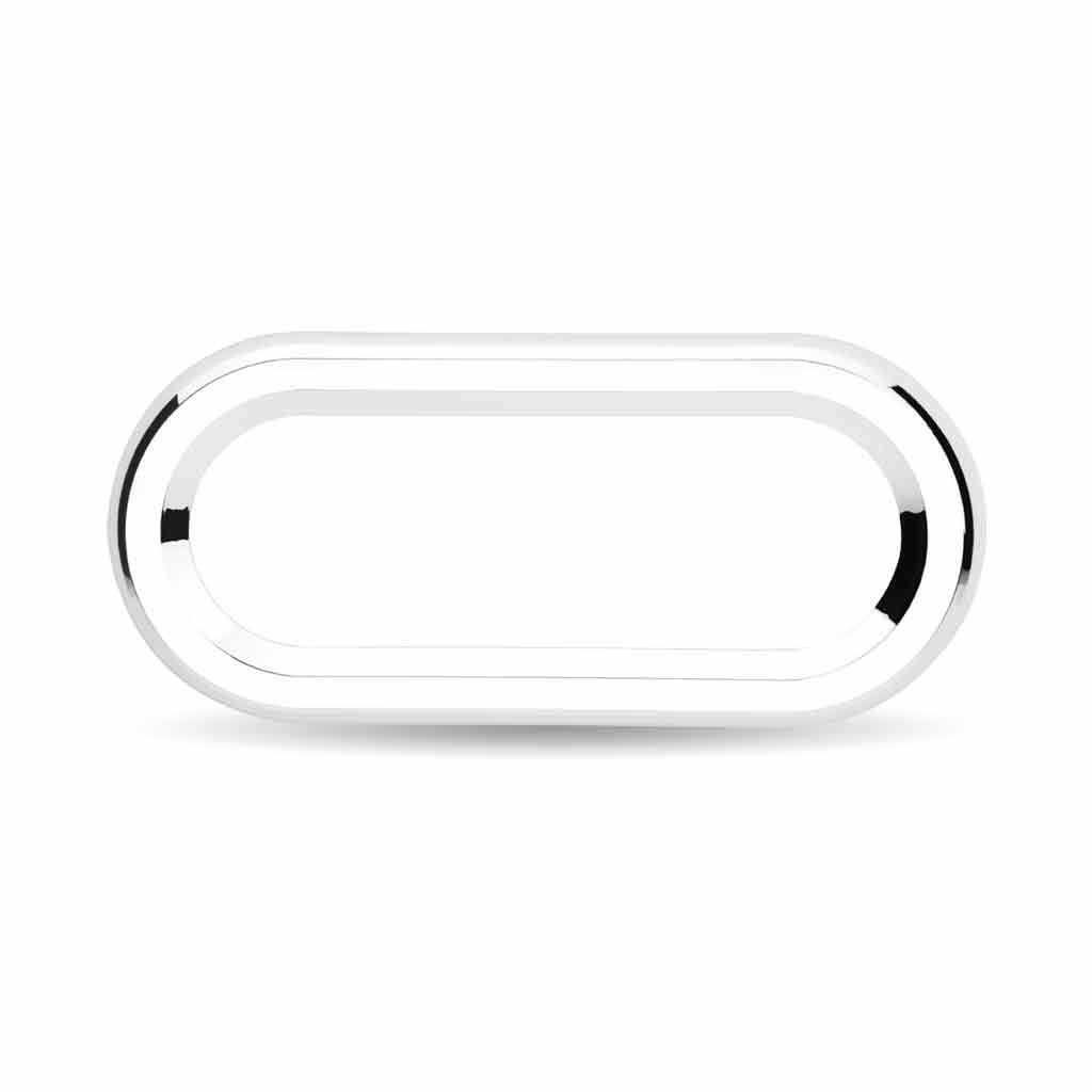 6" Oval Light Bezel - Security Lock | Stainless Steel-TBEZ-OLR