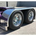 142" 'The Boss' Smooth Straight Drop full Fenders - 14 Gauge | Mirror Shine Stainless Steel-TFEN-F10