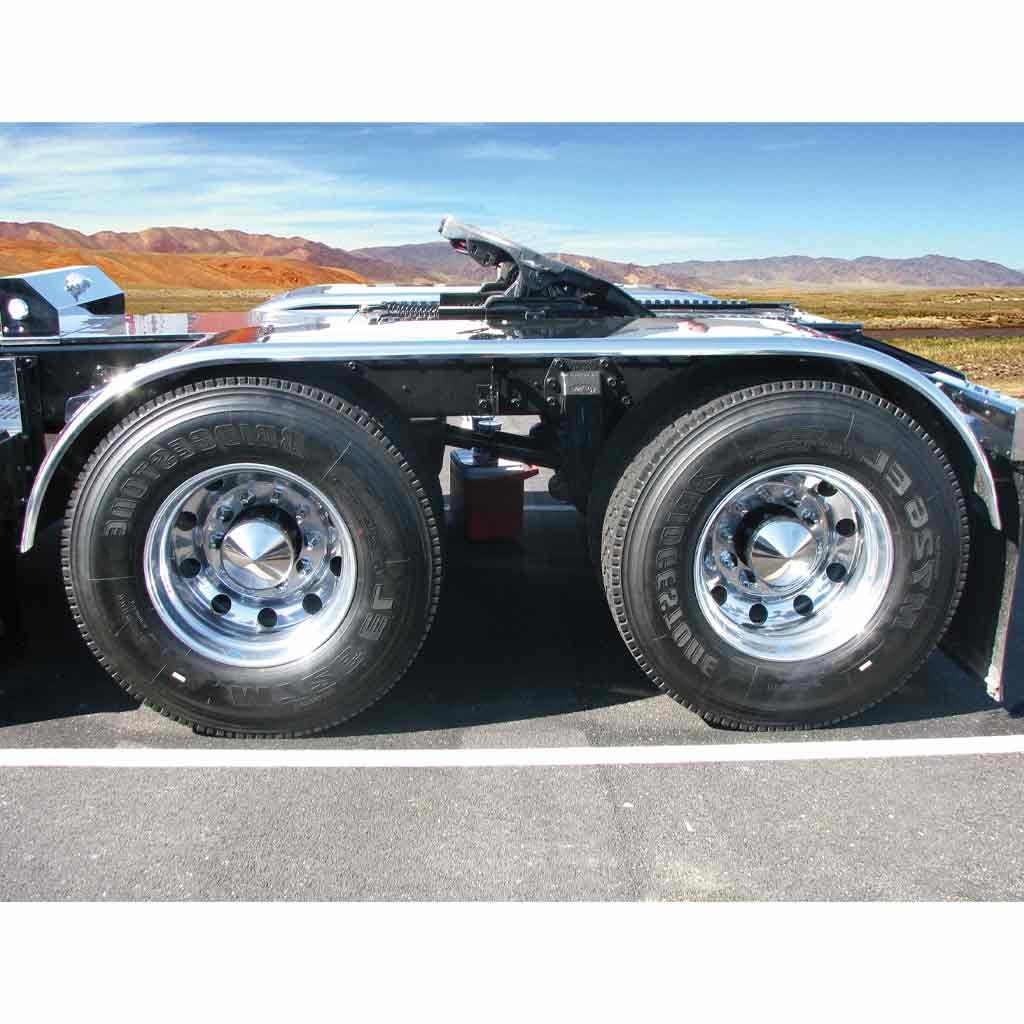 TFEN-F11_TRUCK2 132" Smooth Full Fenders - 14 Gauge | Mirror Shine Stainless Steel - Image 2