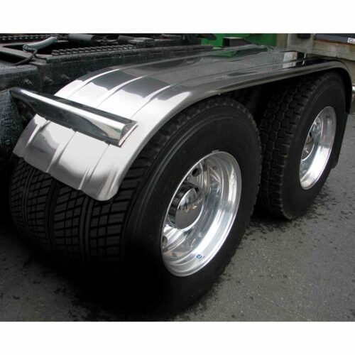 108" 3 Ribbed Full Fenders - 16 Gauge | Mirror Shine Stainless Steel-TFEN-F15