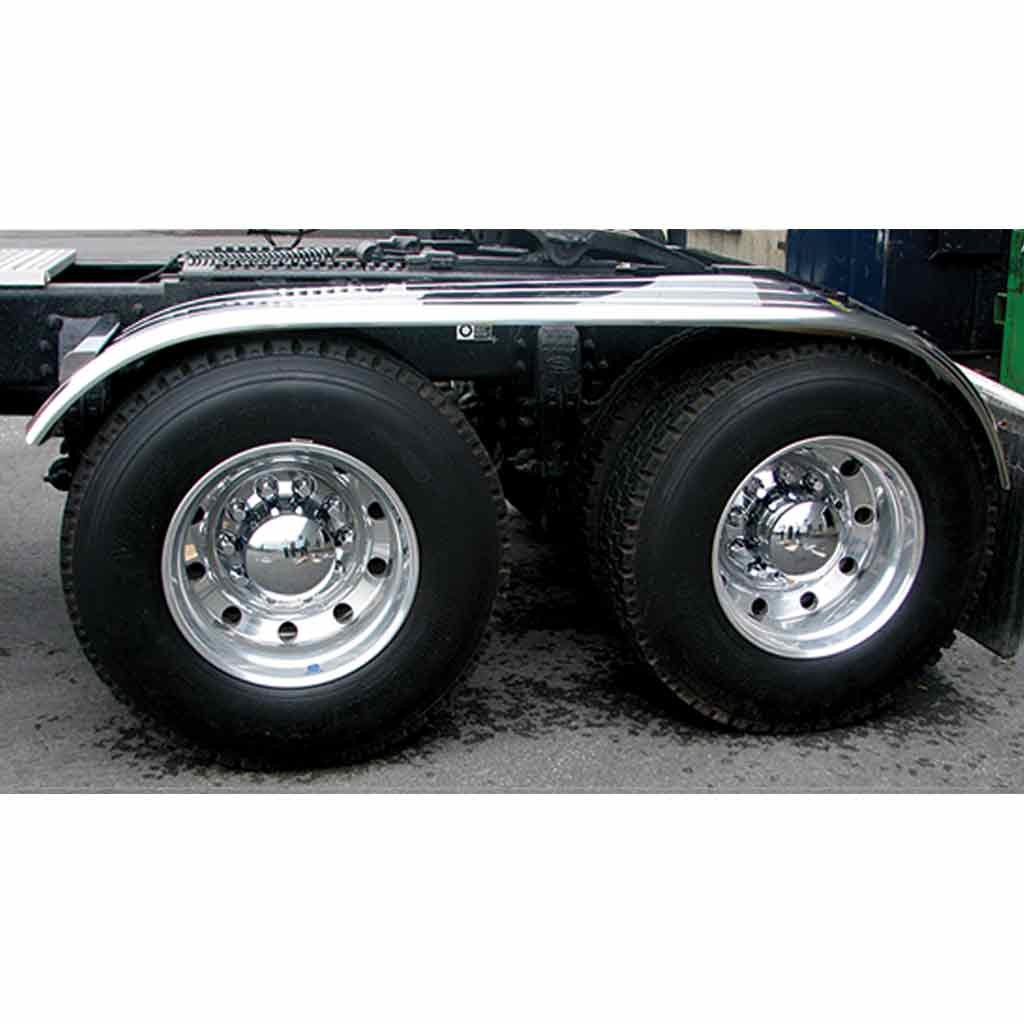 TFEN-F15_TRUCK2 108" 3 Ribbed Full Fenders - 16 Gauge | Mirror Shine Stainless Steel - Image 2