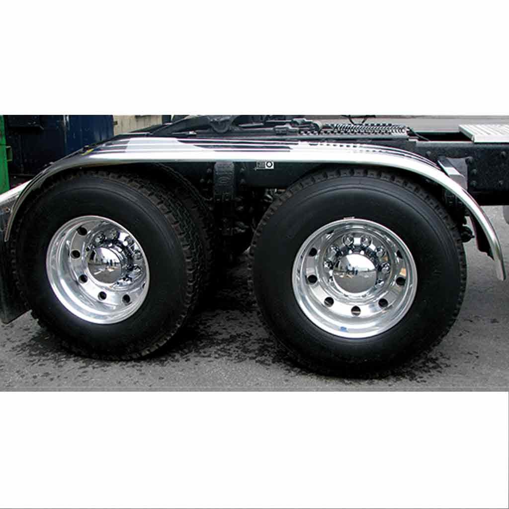 TFEN-F17_TRUCK2 120" 3 Ribbed Full Fenders - 16 Gauge | Mirror Shine Stainless Steel - Image 2