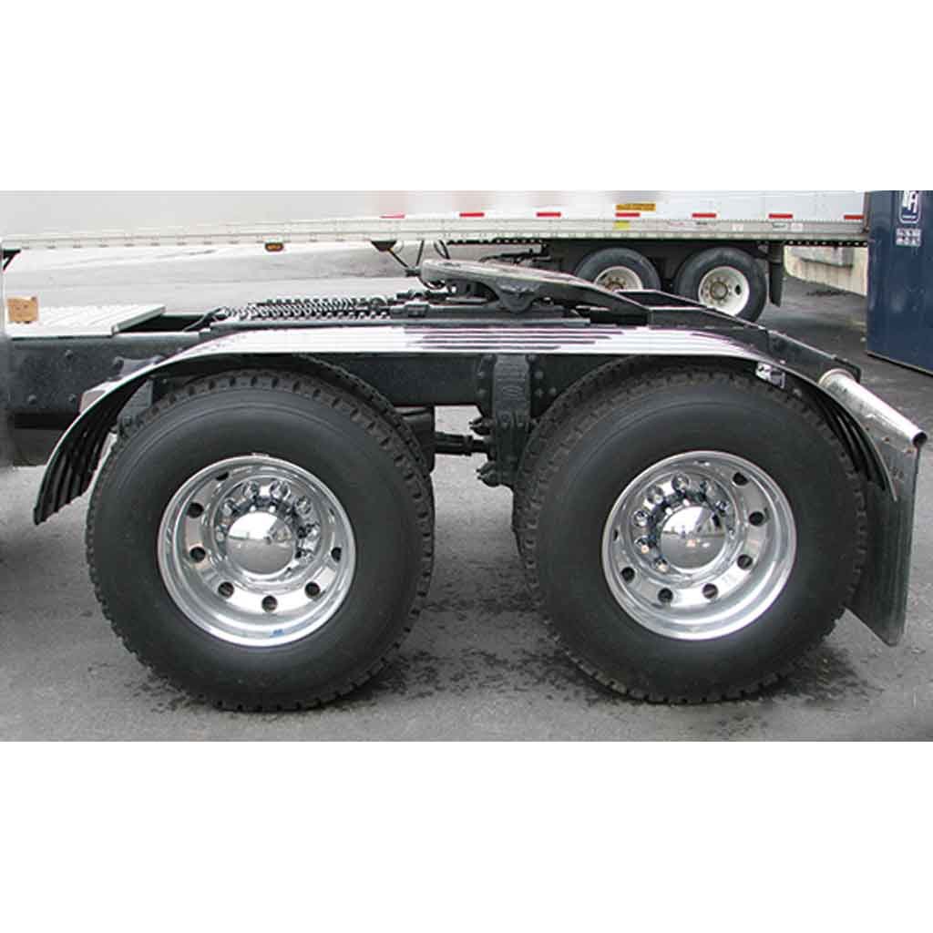 TFEN-F36_TRUCK2 120" 4 Ribbed Full Fenders - 16 Gauge | Mirror Shine Stainless Steel - Image 2