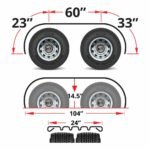 116" 4 Ribbed Full Fenders - 16 Gauge | Mirror Shine Stainless Steel - Image 2