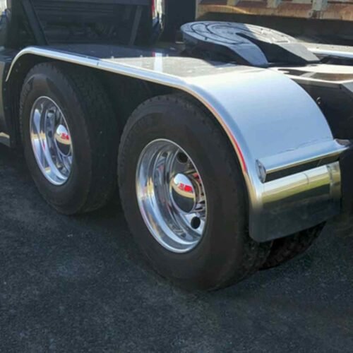 108" Smooth Full Fenders - 16 Gauge | Mirror Shine Stainless Steel-TFEN-F41