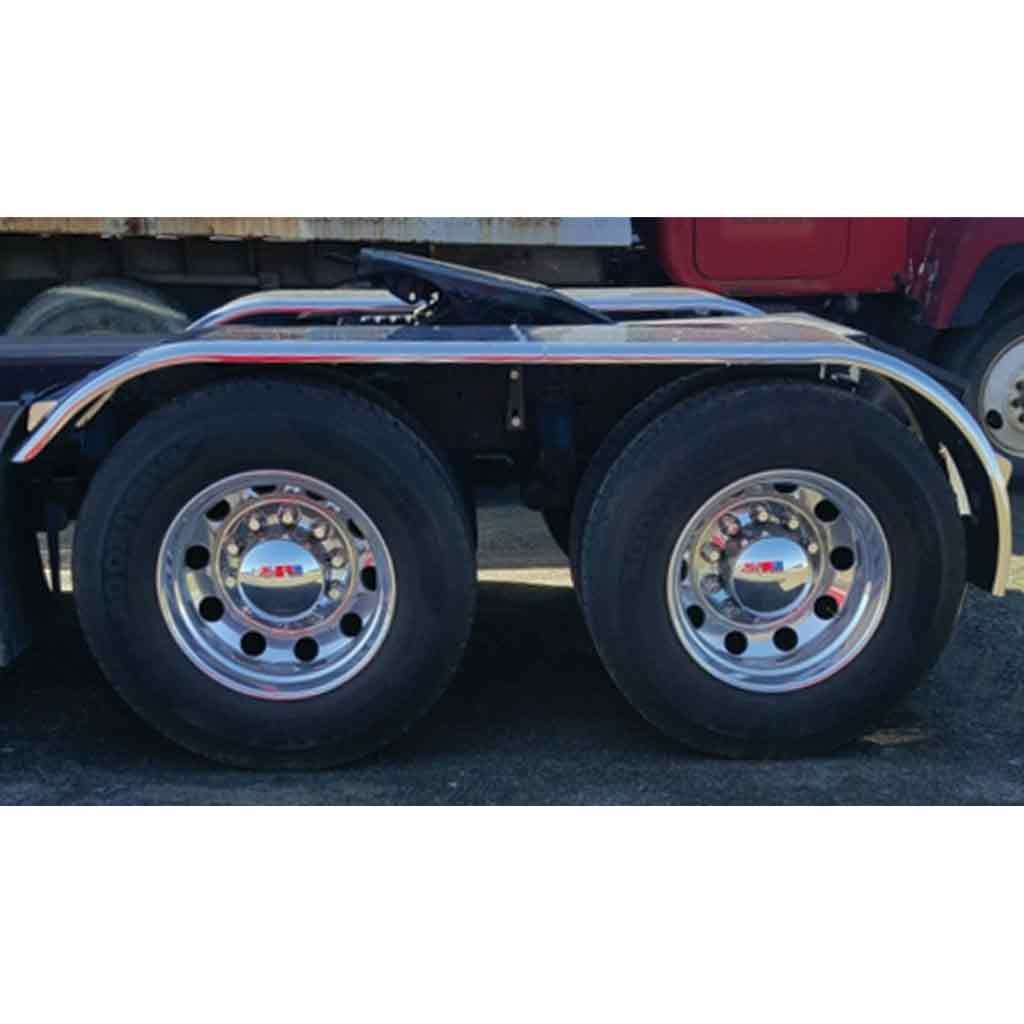 TFEN-F41_TRUCK2 108" Smooth Full Fenders - 16 Gauge | Mirror Shine Stainless Steel - Image 2