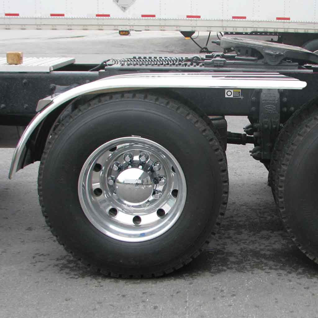 TFEN-H27_TRUCK2 60" 3 Ribbed Half Fenders - 16 Gauge | Mirror Shine Stainless Steel - Image 2