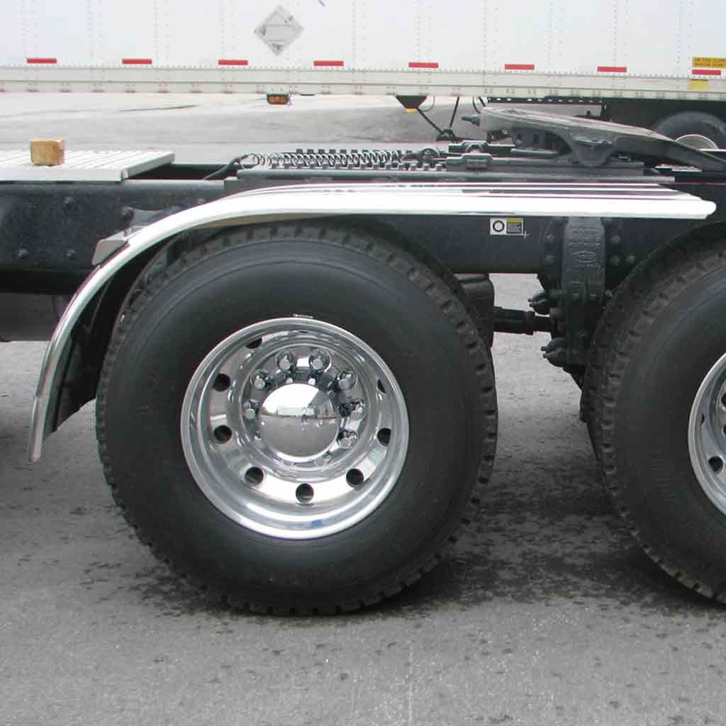 TFEN-H31_TRUCK2 72" 3 Ribbed Half Fenders - 16 Gauge | Mirror Shine Stainless Steel - Image 2
