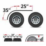 60" 4 Ribbed Half Fenders - 16 Gauge | Mirror Shine Stainless Steel - Image 3